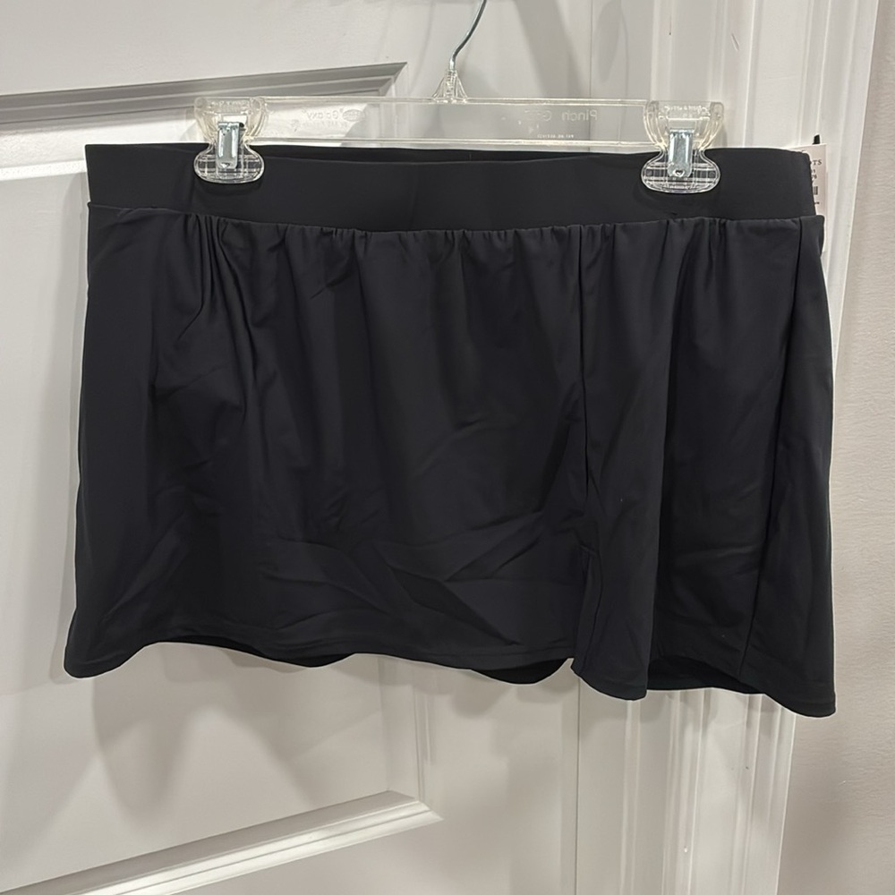Miraclesuit by Talbots Black Control swim skirt